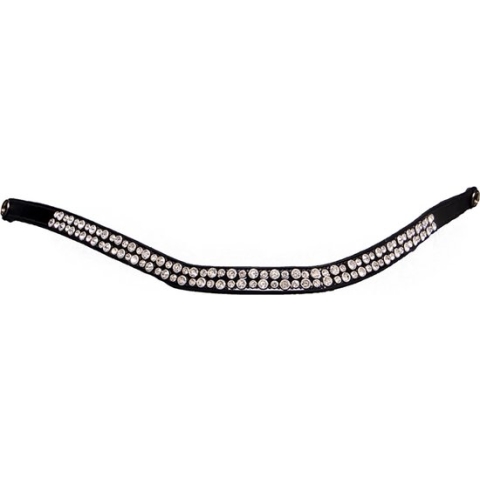 Presteq Frontriem Sparklingstar Zwart-zilver - pony