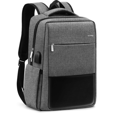 Zakelijke Laptoprugzak, 15,6 inch Anti-diefstal Laptoptas Rugzak met USB-oplaadpoort, Waterbestendige Schooltas Dagrugzak voor Schoolwerk College Computer Heren Dames