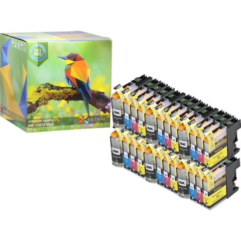 Ink Hero - 24 Pack - Inktcartridge / Alternatief voor de Brother LC123, DCP J132W J152W J172W J4110DW J552DW J752DW MFC J245 J4410DW J4510DW J4610DW J470DW J4710DW J650DW J6520DW J6720DW J6820DW J6920DW J870DW