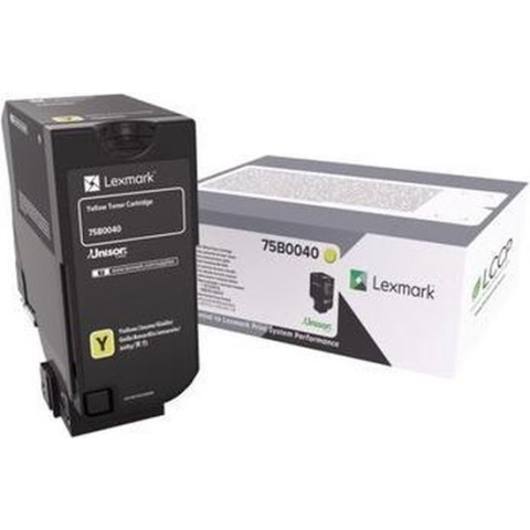 Lexmark 75B0040 tonercartridge 1 stuk(s) Origineel Geel