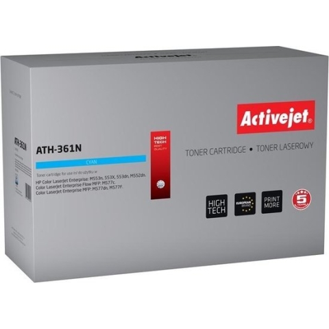 ActiveJet AT-361N toner voor HP-printer; HP 508A CF361A vervanging; Opperste; 5000 pagina's; cyaan.