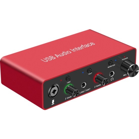 NÖRDIC SGM-225 USB Audio-interface - USB-C - XLR/1/4 - 24bit - 192kHz - Rood