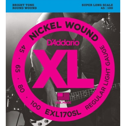 D'Addario EXL170SL Regular Light 45-100 Super Long Scale