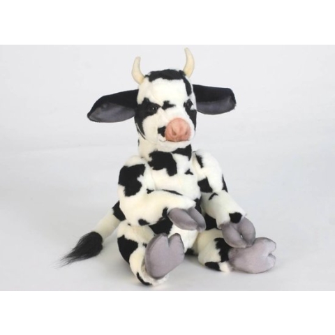 Hansa Koe Knuffel Zittend, 35 cm