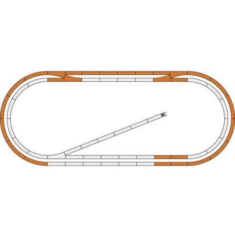 H0 Roco GeoLine (met ballastbed) 51250 Uitbreidingsset Voor digitale startsets nr. 1