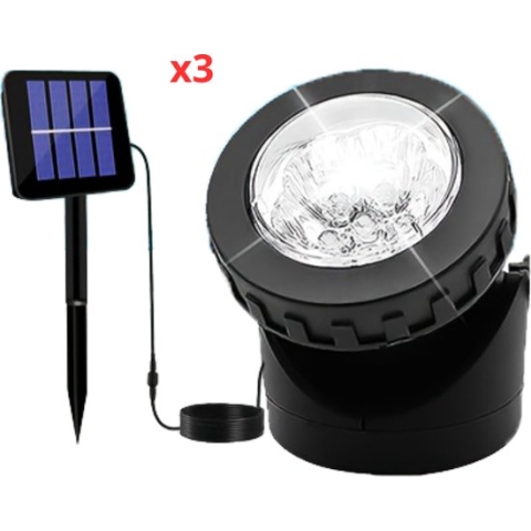 Livano Zwembad Verlichting - Onderwater Verlichting - Zwembad Lamp - LED - Vijverlamp - Jacuzzi Lamp - Oplaadbaar - Wit - 3 Stuks