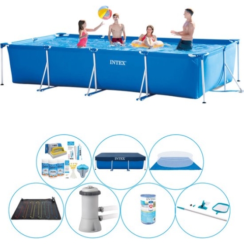 Zwembad Set -  Frame Pool Rechthoekig 450x220x84 cm