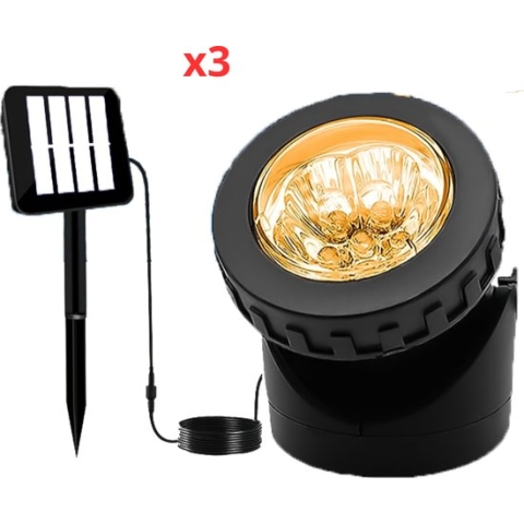 Livano Zwembad Verlichting - Onderwater Verlichting - Zwembad Lamp - LED - Vijverlamp - Jacuzzi Lamp - Oplaadbaar - Warm Wit - 3 Stuks