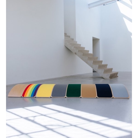 Houten balance board Jindl met vilt khaki
