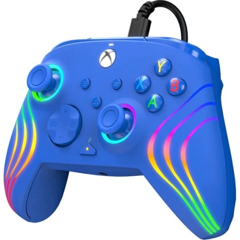 PDP - Afterglow Wave Blauw Bedrade Controller voor Xbox Series X|S, Xbox One en Windows 10/11