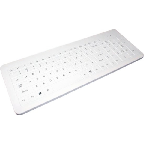 Hygienisch Desinfecteerbaar Toetsenbord Very Cool Flat, White US layout, QWERTY incl.drape