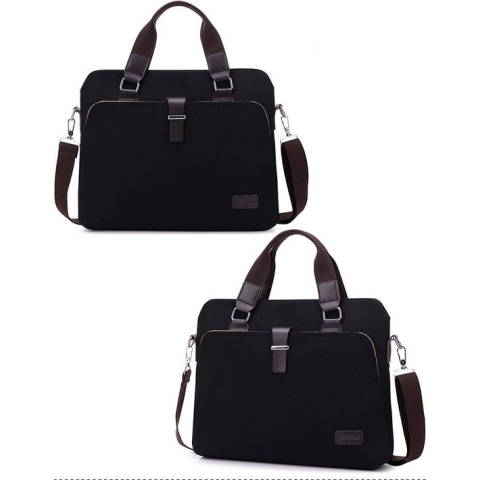 NIEUWE ZAKELIJKE HEREN HANDTAS, SCHOUDERTAS EENVOUDIGE, CANVAS TAS 14-INCH, CANVAS LAPTOPTAS