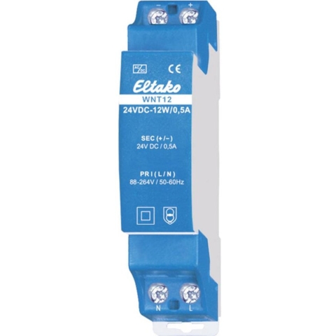 Eltako WNT12-12VDC-12W/1A DIN-rail netvoeding 1 A 12 W Aantal uitgangen: 1 x Inhoud: 1 stuk(s)