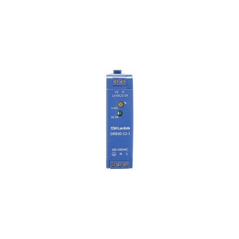 TDK-Lambda DRB30-12-1 DIN-rail netvoeding 12 V/DC 2.5 A 30 W Aantal uitgangen: 1 x Inhoud: 1 stuk(s)