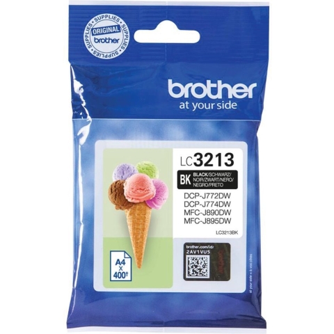 Brother inktcartridge, 400 pagina's, OEM LC-3213BK, zwart 5 stuks