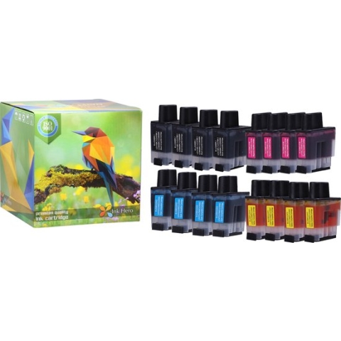 Ink Hero - 16 Pack - Inktcartridge / Alternatief voor de Brother LC900 DCP-110C, DCP-115C, DCP-120C, DCP-310CN, DCP-340CW, MFC-210C, MFC-215C, MFC-410CN, MFC-5440CN
