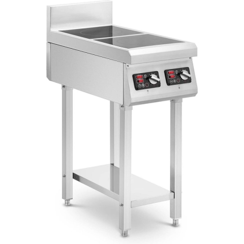 Royal Catering Inductieplaat met bodem - 2 x 20 cm - 10 niveaus - timer - Royal Catering