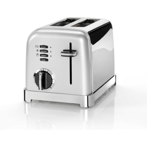 Cuisinart 2 Slice Toaster Broodrooster CPT160SE - Ontdooifunctie - Bagel functie - 6 standen - Zilver