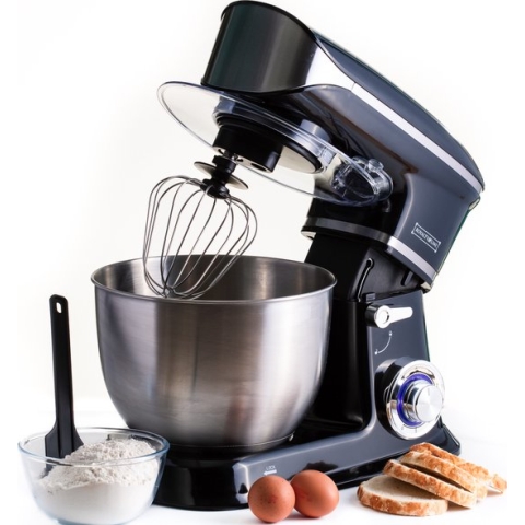 Royalty Line PKM1900 Keukenmachine - Keukenrobot - 1900W - Keukenmixer met 6 Snelheidsstanden - 6.5 L - Zwart