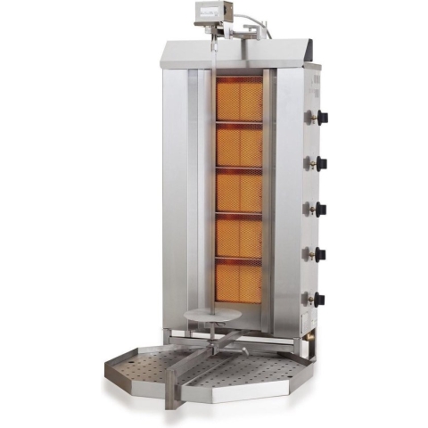 Professionele Combisteel Gyros/Doner Grill Gas Motor Boven 5 Hittezones | 7049.0015 | Horeca