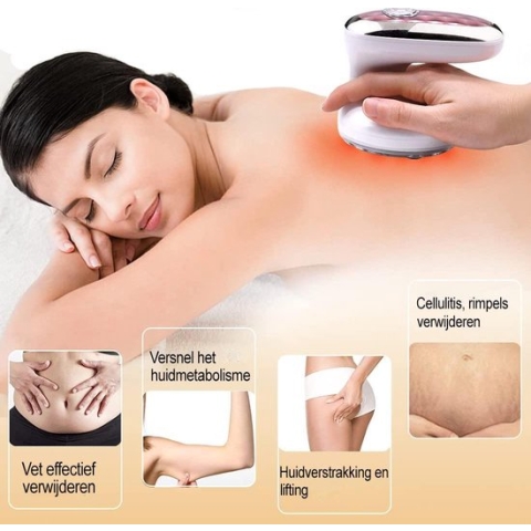 VENEUX® 4-in-1 Cellulite Massage Apparaat – Huidverjongingsapparaat – Anti Rimpels, Acne & Puistjes – Wit