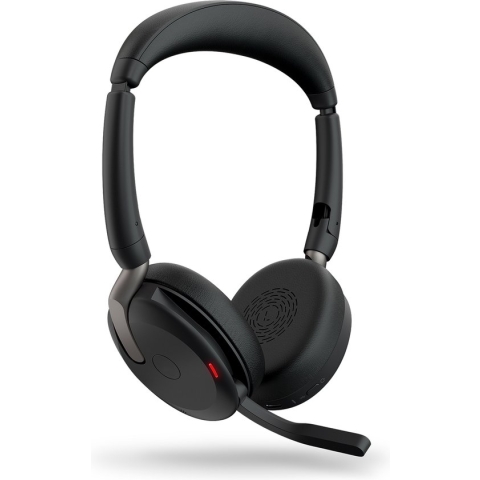 Jabra Evolve2 65 Flex Link380c UC On Ear headset Computer Bluetooth Stereo Zwart Noise Cancelling Headset, Microfoon ui