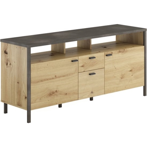 FMD- TV Meubel Tv-meubel In-Loft - 164cm - Bruin; Zwart