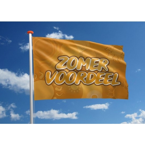 Promotievlag: 'Zomervoordeel' - 120x180 cm