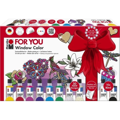 Marabu For You Raamverf - 10 kleuren x 80 ml