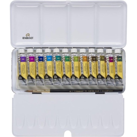 Rembrandt water colour box 12 10mL tubes - granulating