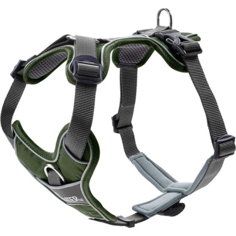 Hunter Harnas Divo Groen&Grijs - Hondentuig - 52-68 cm
