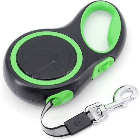 8 m lange intrekbare hondenriem, uittrekbaar, lijn 8 m, high-end huisdierlijn automatische uittrekbare hondentrainingslijn tot 50 kg, voor kleine, middelgrote en grote honden (groen)