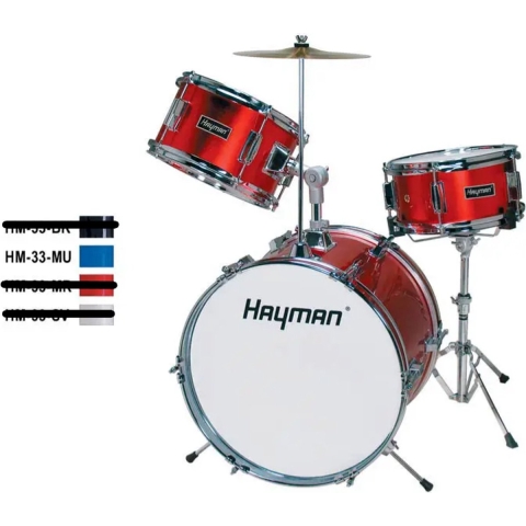 Drumstel Hayman Junior Series HM-33-MU 3-delig Metallic Blauw