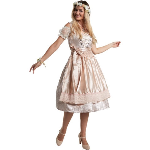 dressforfun - Midi-Dirndl Traunstein model 2 XXL - verkleedkleding kostuum halloween verkleden feestkleding carnavalskleding carnaval feestkledij partykleding - 304634