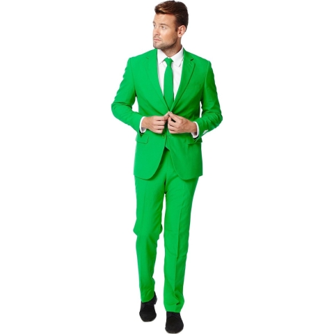 OppoSuits Evergreen - Mannen Kostuum - Groen - Feest - Maat 50
