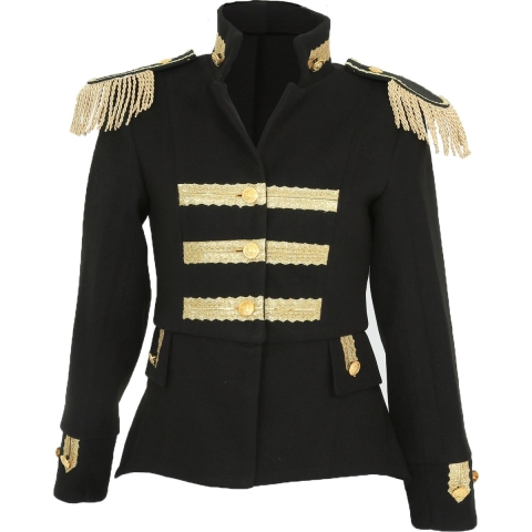 Di Bartelomeo Carnavalsjas Dames Luxe – Carnavalskleding Dames – Carnaval – Zwart Met Gouden Details – Maat 48