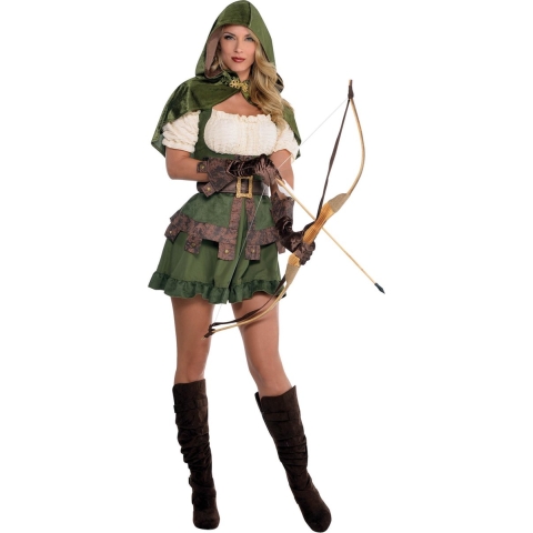 Amscan Kostuum Robin Hood Dames Bruin/groen Maat M