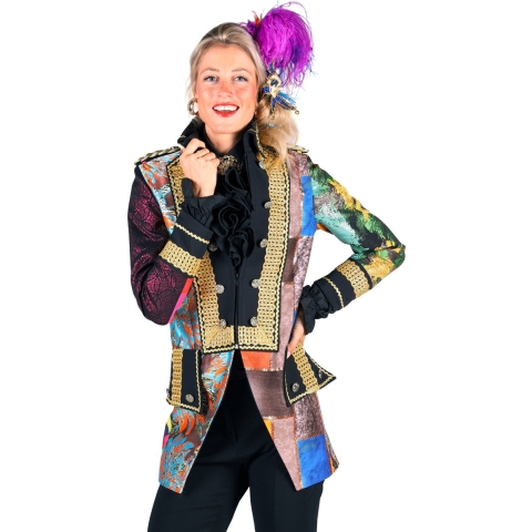 Dames carnavalsjas patchwork slipjas model | Maat M