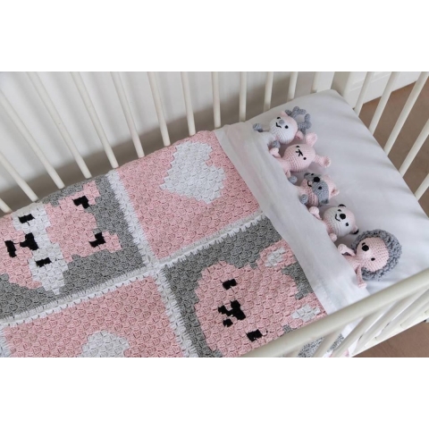 DenDennis - Little Woodland Adventures Deken - Roze
