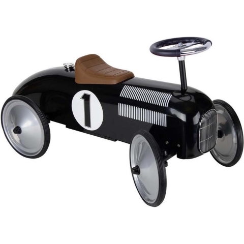 Goki Loopauto nummer 1 zwart