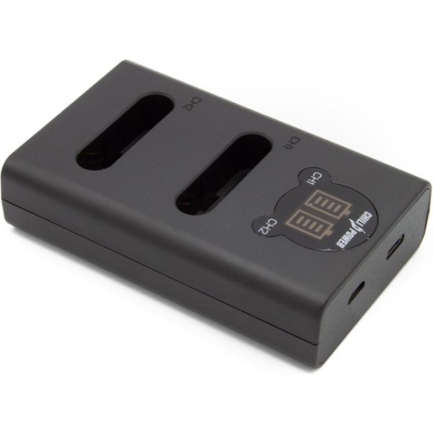 ChiliPower Olympus Li-90B / Li-92B dubbellader voor 2 camera accu's (tegelijk)