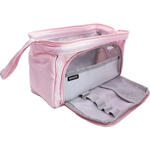 Etui Grote Capaciteit Etui Leuke Esthetische Potlood Pouch voor Meisjes Terug naar School College Kantoor Pen Case Levert Cadeau voor Tiener Grote Briefpapier Pen Organizer Houder.., roze, Etui