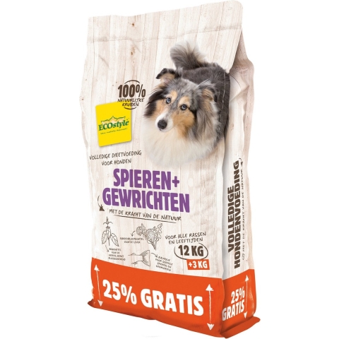 Vitastyle Spieren + Gewrichten Bonusbag - Hondenvoer - 12+3 kg