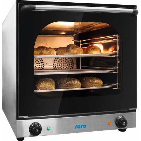 SARO heteluchtoven - RVS Professionele Horeca - 4 bakplaten - timer - dubbel glas - 2 jaar garantie - Model TERNI