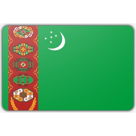Vlag Turkmenistan - 150 x 225 cm - Polyester