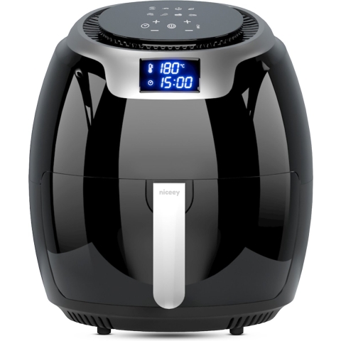 Niceey Airfryer XXL - Heteluchtfriteuse - 1800W - 8,0L - Incl. Kookboek - Zwart