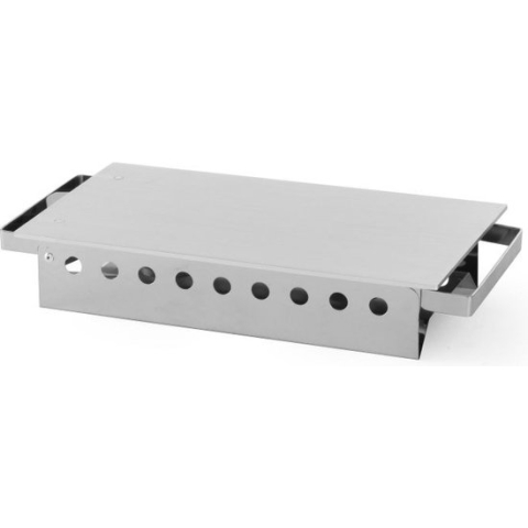 Hendi Warmhoudplaat - 2-pits Rechaud - Warmhoudplaatje met waxinelichtje - Warmhoudplaat met Handgrepen - RVS Schotelwarmer - 33x18x(H)H6,5cm