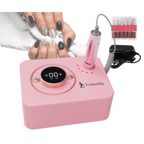 Louzella Nagelfrees elektrisch - Nagelvijl elektrisch - Manicure set electrisch - 35000 RPM - Inclusief 5 bitjes - 2 USB ports