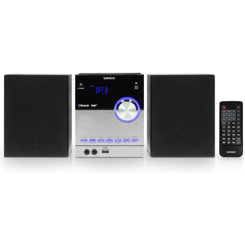 Lenco MC-150 - Stereo set met DAB, Bluetooth®, AUX en USB-aansluiting - Zwart