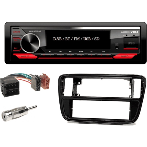 DAB / BT autoradio Volkswagen Up 2011-2016 | 4×50 watt | multicolor | Audiovolt AMS-450DAB
